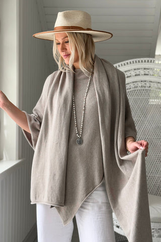 Bea viscose scarf, taupe