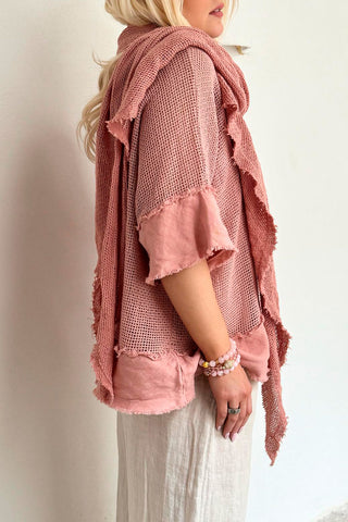 Bella mesh shirt, blush