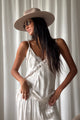 Bella Lace satin top, champagne