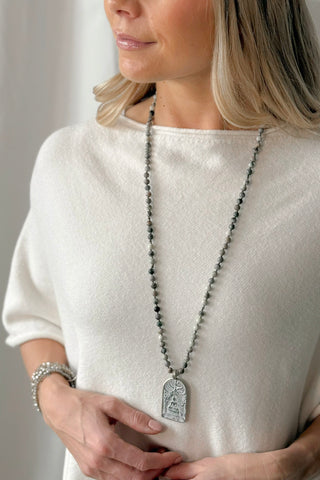 Be Mine poncho, chalk