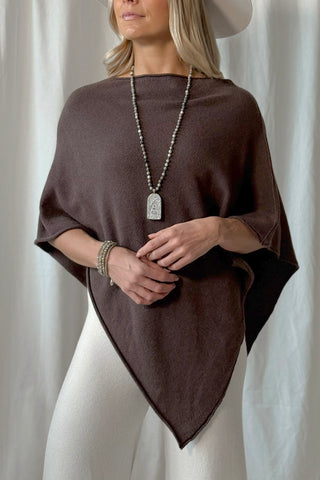 Be Mine poncho, espresso
