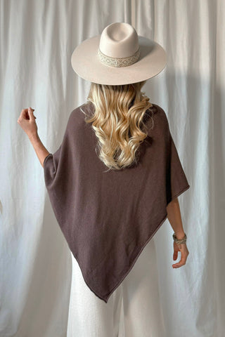 Be Mine poncho, espresso