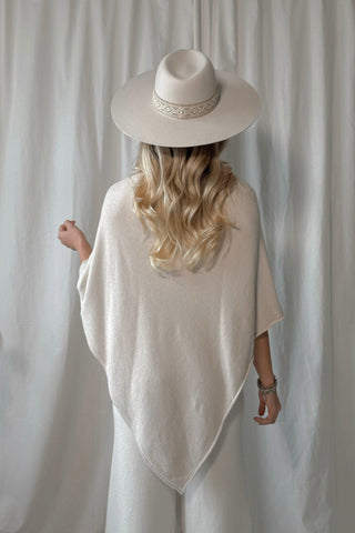 Be Mine poncho, light beige