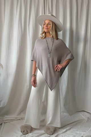 Be Mine poncho, taupe