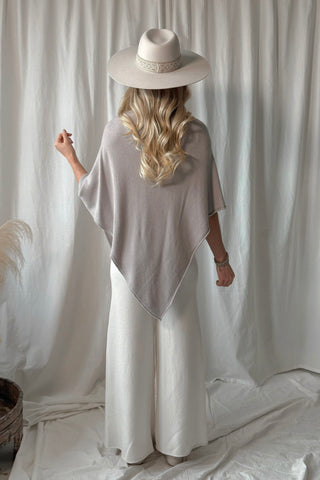 Be Mine poncho, taupe