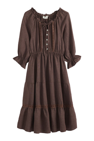 Beth ellen linen dress, coffee