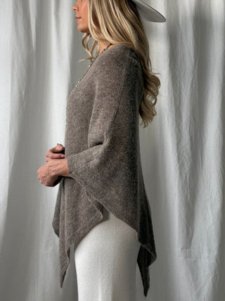 Bettany poncho, taupe
