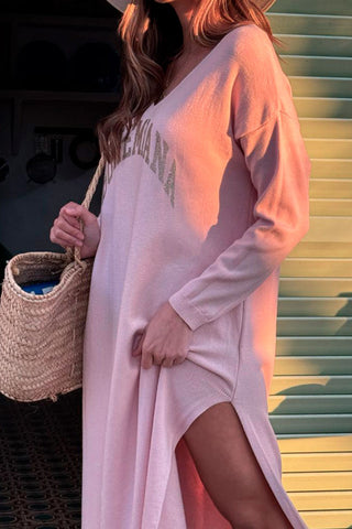 Bohemiana knit dress, light pink