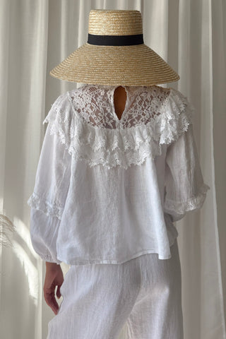 Boho Lace pellavapaita, valkoinen