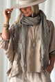 Boho mesh scarf, taupe