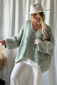 Boho romance jumper, sage