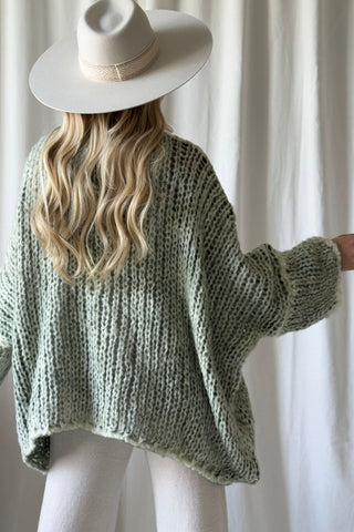 Boho Romance neule, sage