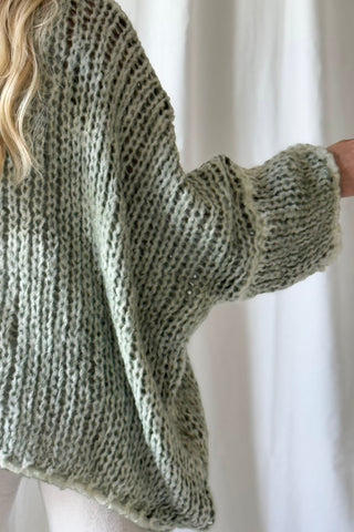 Boho Romance neule, sage