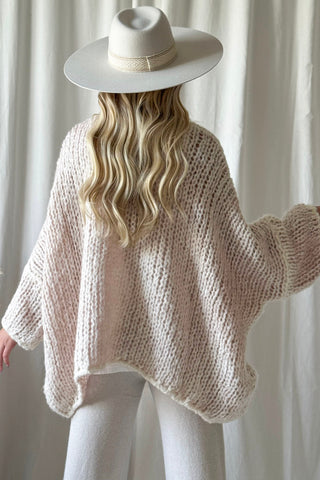 Boho romance jumper, pink