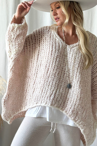 Boho romance jumper, pink