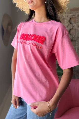 Bonjour t-paita candy pink