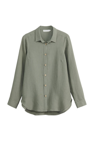 Boyfriend pellavapaitis, camo vihreä