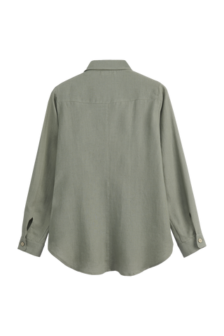 Boyfriend pellavapaitis, camo vihreä