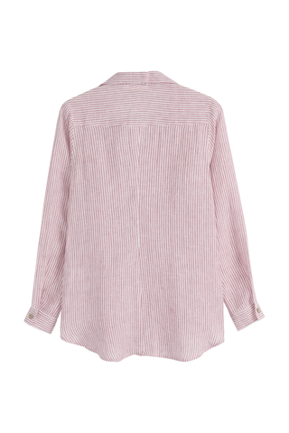 Boyfriend pellavapaitis, pink stripe