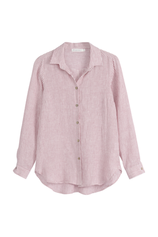 Boyfriend pellavapaitis, pink stripe