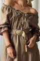 Braided suede vyö, hiekka