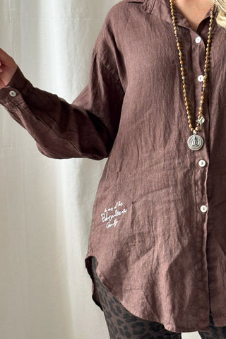 Breezy pellavapaita, coffee