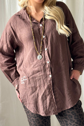 Breezy pellavapaita, coffee