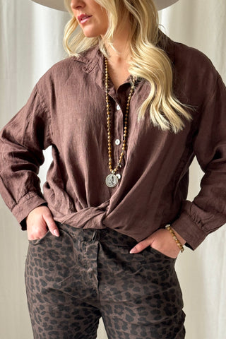 Breezy pellavapaita, coffee