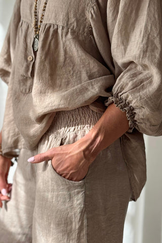 Bubble Boho linen trousers, cashmere