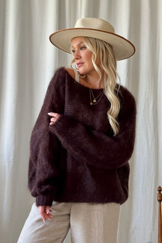 Bubble dream mohairneule, espresso