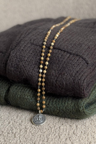 Buddha 30 necklace, brown