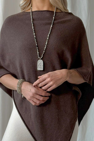Buddha 65 necklace, Picasso grey