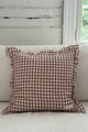 Bypias Ruffle cushion cover, pepperosa check