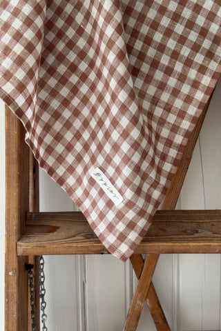 Bypias linen towel, pepperosa check