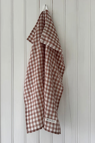 Bypias linen towel, pepperosa check