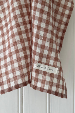 Bypias linen towel, pepperosa check