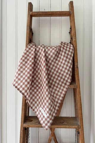 Bypias linen towel, pepperosa check