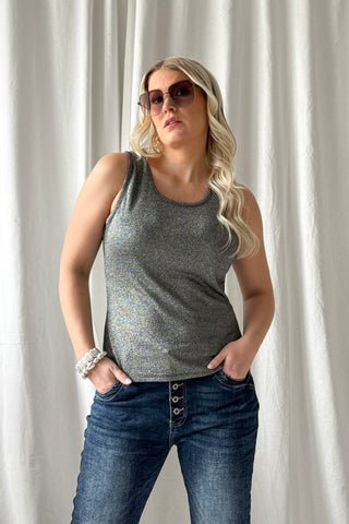 Caliste glitter toppi, musta