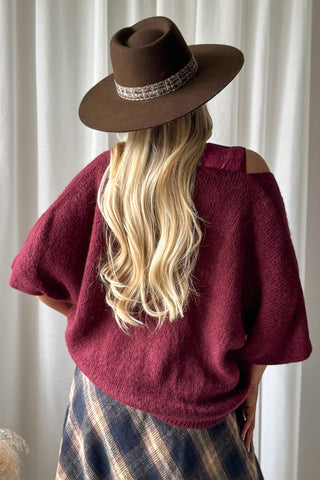 Cameron jumper, burgundy