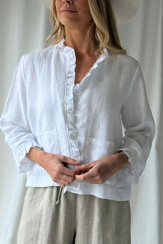 Cardelia pellavajakku, valkoinen