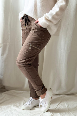 Cargo joggerit, taupe