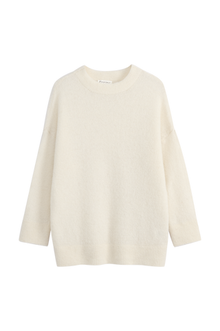 Carmen neule, luonnonvalkoinen