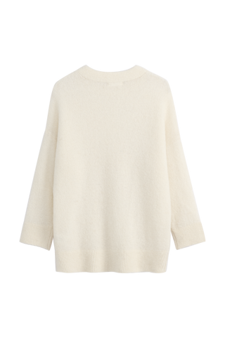 Carmen neule, luonnonvalkoinen