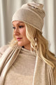 Cashmere muse beanie, melange beige