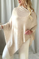 Cashmere Dawn poncho, melange beige