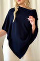 Cashmere Dawn poncho, navy