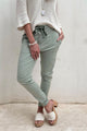 Casual tencel joggerit, pastel vihreä