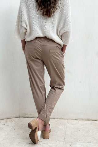 Casual tencel joggers, taupe