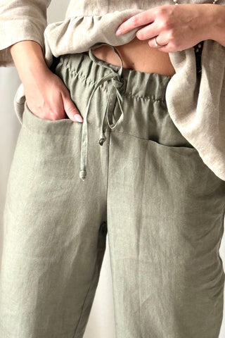 Bypias casual pellavajoggerit, camo