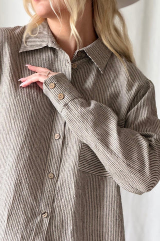 Casual pellavapaita, pinstripe